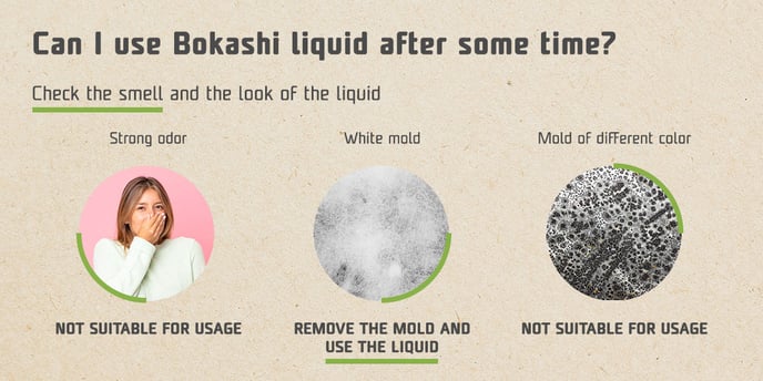 Can I use Bokashi liquid after some time - Infographics